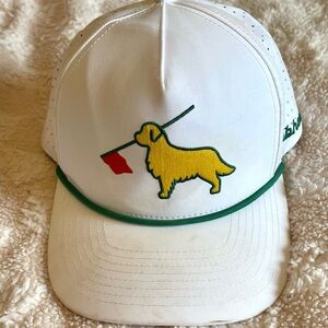 White + Green Clubhouse Golf Baseball Cap Hat